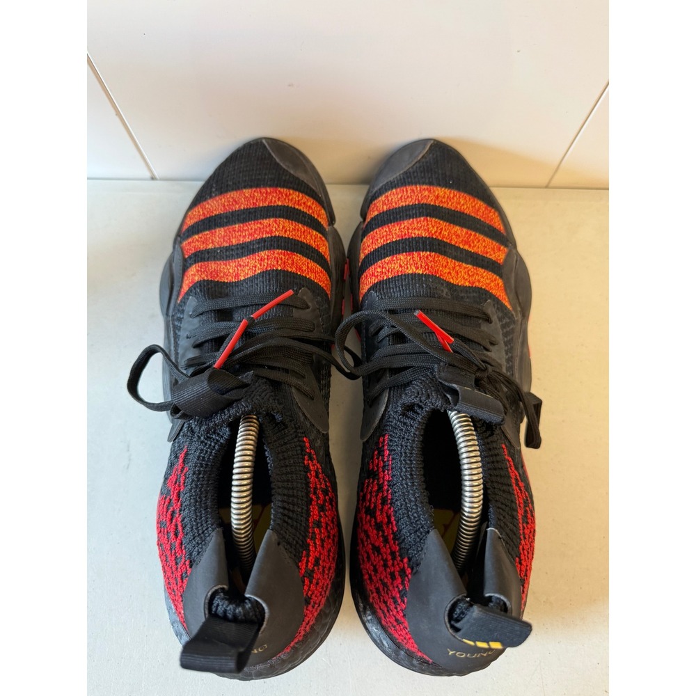 Adidas Trae Young 1 Core Black Vivid Red Basketball Shoes H00986 Mens 11.5 - Picture 6 of 8